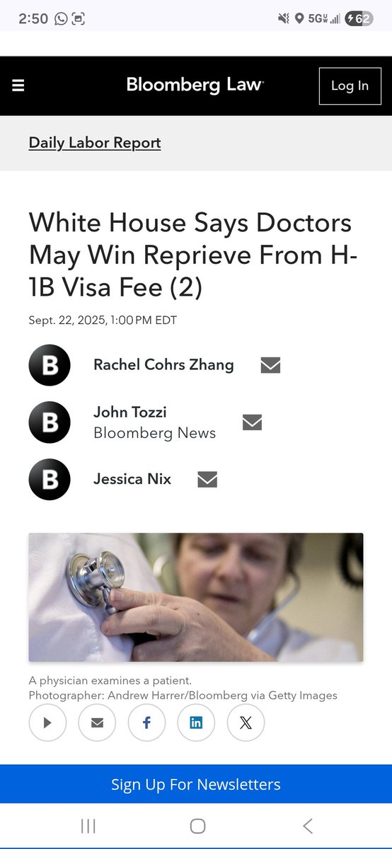 𝗗𝗼𝗰𝘁𝗼𝗿𝘀 𝘄𝗶𝗹𝗹 𝗟𝗶𝗸𝗲𝗹𝘆 𝗯𝗲 𝗲𝘅𝗲𝗺𝗽𝘁 𝗳𝗿𝗼𝗺  𝗡𝗲𝘄 𝗛𝟭𝗕 𝗙𝗲𝗲:

Reportedly a White House spokesperson, Taylor Rogers, said in an email Monday to Bloomberg:

“The Proclamation allows for potential exemptions, which can include physicians and medical