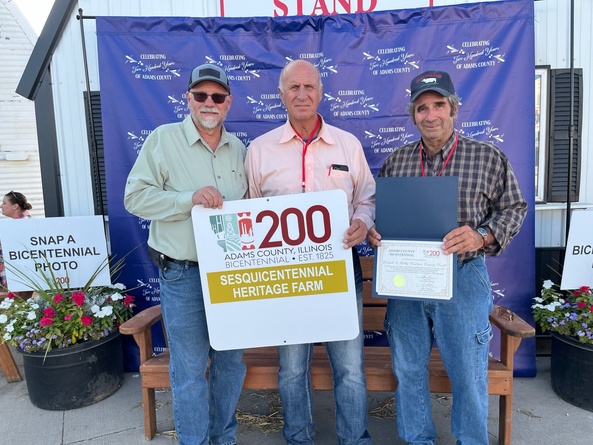 🌾 Honoring 158 years of family farming! 

The Kestner family farm was recently recognized at the Adams County, Illinois Bi-Centennial celebration for continuous family ownership since 1867. 

A true legacy of dedication and stewardship. 👏