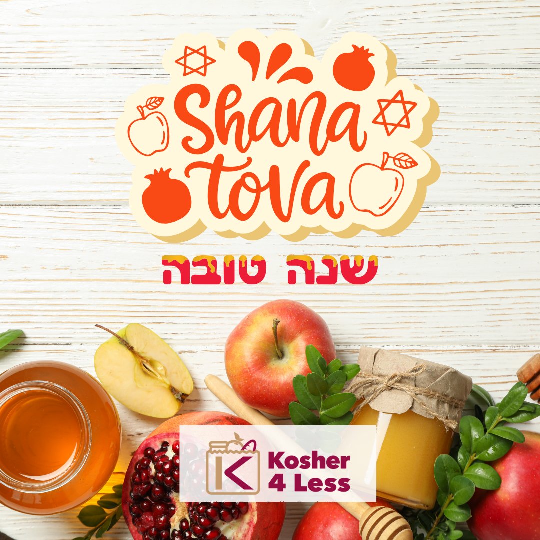 Kosher4Less's tweet image. Wishing you and your families a Shana Tova U’Metuka—a year filled with health, happiness, and success. K’tiva V’chatima Tova!