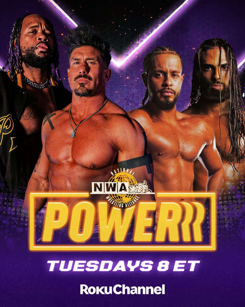 Watch #NWAPowerrr on <a href="/Roku/">Roku</a> tomorrow night and every Tuesday at 8PM &amp; 11PM EST, with rebroadcasts Saturday afternoons. Watch 24/7 on demand. 
.
Nothing beats experiencing the <a href="/nwa/">NWA</a> LIVE, so get your tickets NOW for upcoming events at: nationalwrestlingalliance.com/nwaliveevents
.
<a href="/TheRokuChannel/">Roku Channel</a>