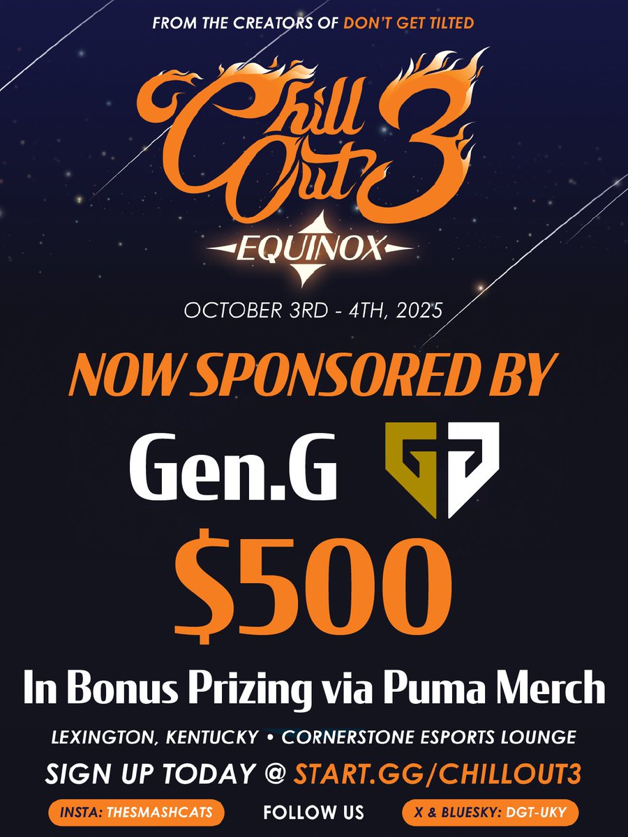DGT 🔜 start.gg/ChillOut3 tweet media