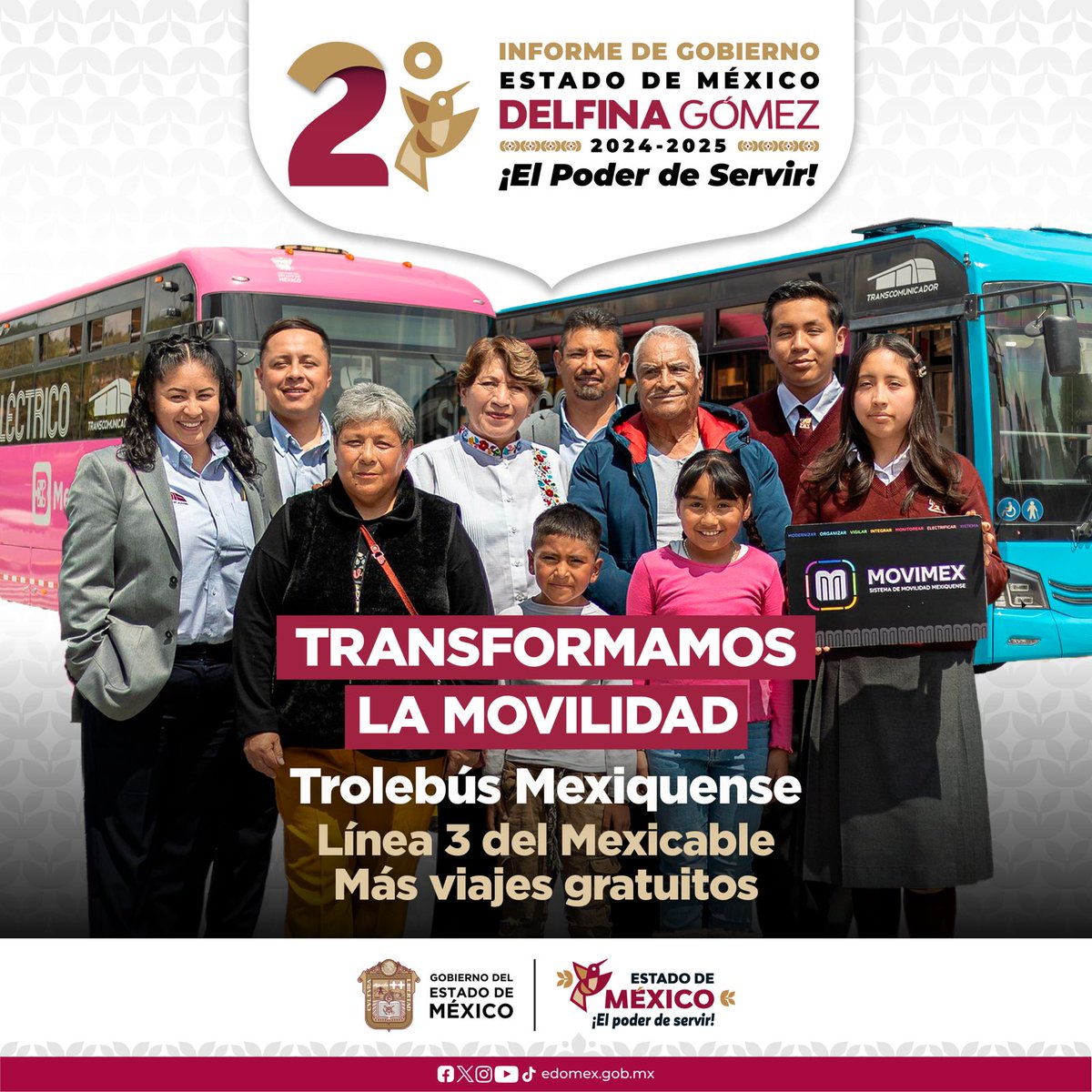 El Gobierno de la Mtra. Delfina Gómez Álvarez, impulsa el Trolebús Mexiquense y las unidades eléctricas que ya recorren el #EdoMéx, así mismo se reducen emisiones y mejoran la calidad del aire protegiendo la salud de los mexiquenses. #DelfinaInforme #ElPoderDeServir