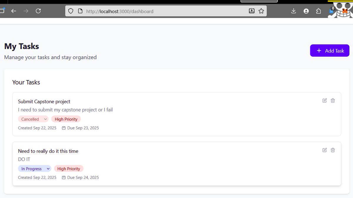 Dalhat_md's tweet image. Just submitted my capstone project 🎉
Built a task manager with:
✅ Auth
✅ Task creation
✅ Supabase integration
✅ AI summaries for pending tasks
Had more features in mind, but the deadline crept in ⏳
I’ll keep building &amp;amp; shipping updates 🚀
#ALX_AIDEV 
@julienbarbier42