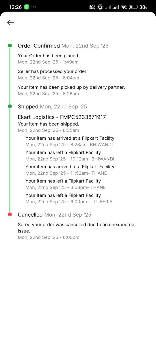 iarjungaming's tweet photo. I had ordered an iPhone 14 during the Flipkart BBD sale for ₹33k. order was already shipped &amp; delivery tomorrow, but today cancelled without any notice. unprofessional &amp; disappointing. Requesting clarification. @Flipkart @FlipkartSupport @WalmartInc @Kalyan_Krish @binnybansal https://t.co/Om3krSI0EX