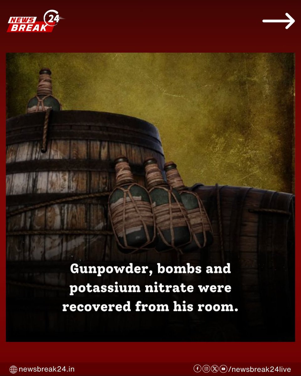 NewsBreak24Live's tweet image. Ranchi SSC aspirant Ashhar Danish arrested for ISIS links; explosives including bombs and gunpowder seized. 
.
.
.
.
#RanchiNews #ISISTerror #AshharDanish #PoliceRaid #ExplosivesSeized #BreakingNews #TrendingNow #IndiaNews