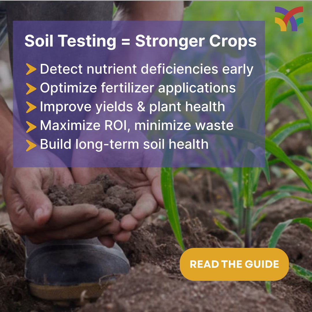 Soil testing = smarter fertility decisions. 🧪 Detect nutrient gaps early, optimize fertilizer use &amp; strengthen soil health year after year. 👉 Read the complete guide: bit.ly/45QiJX8 #SoilHealth