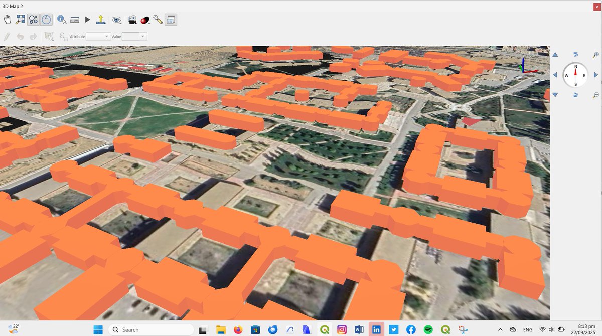 yoostech's tweet image. Good evening for all!
I have to celebrate this. Not very interesting graphically, but I am so happy of this first result. 
My first 3d #GIS view using #QGIS, #srtm 30m #DEM and data from #OSM. University of Batna in #Algeria.