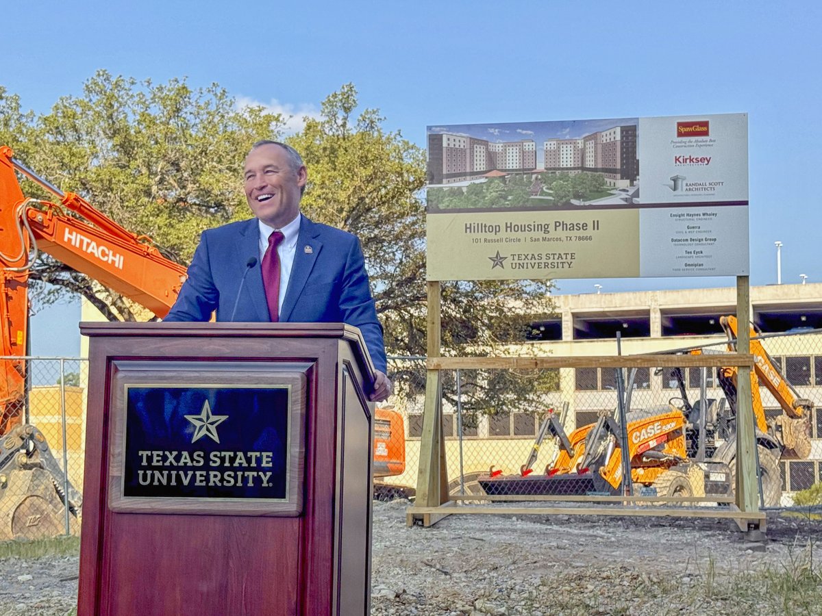 SpawGlass1953's tweet photo. Our #SGAustin team was thrilled to officially break ground at the @TXST Hilltop Phase II housing project, and ready to dig in and continue to build spaces for the next generation of Bobcats!
#SGBuildsHigherEducation #BobcatsBuildingForBobcats #TXST #AbsoluteBest #TexasBuilder https://t.co/Hg98XQ62sn