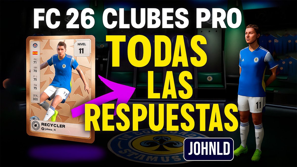 🚨 ¡Nuevo vídeo en el canal! 🚨
Hoy respondo a las dudas más repetidas de la comunidad sobre EA Sports FC 26 Clubes Pro 🎮🔥
👉 ¿Cómo funcionan las Builds y los Arquetipos?
👉 ¿Por qué baja la media al cambiar de posición?
...
📺 Míralo aquí: youtu.be/86gTt7-Nbt
#FC26 #Clubes