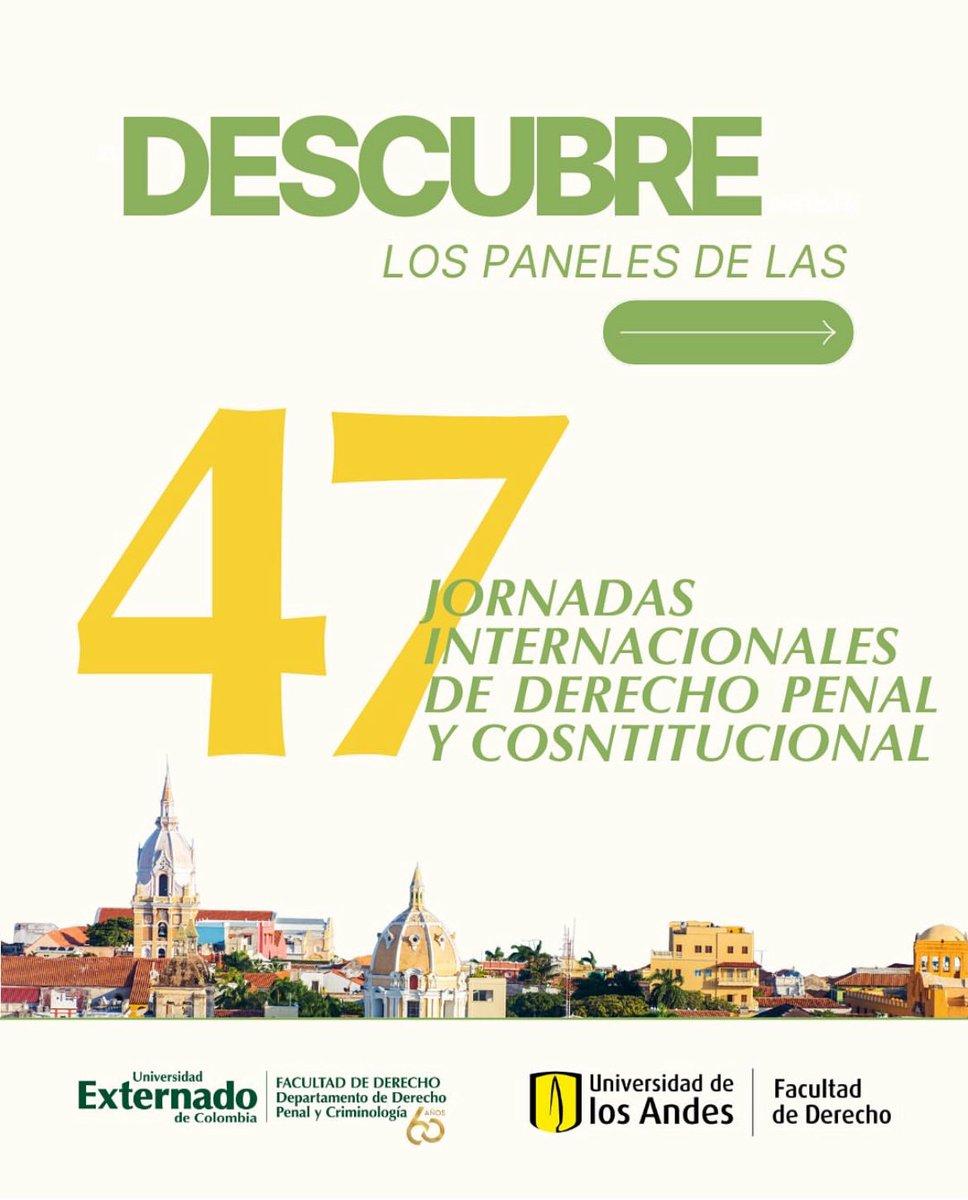 La semana entrante estaré en Cartagena -hablando de deep fakes e intimidad personal en un panel de lujo- en las Jornadas de Derecho Penal y Constitucional organizadas por <a href="/derechopenalUEC/">Departamento de Derecho Penal y Criminología UEC</a> y <a href="/UniandesDerecho/">UniandesDerecho</a>. ¡Gracias por la invitación! #SoyProfeJurisUR  <a href="/Juris_urosario/">Facultad de Jurisprudencia - URosario</a>