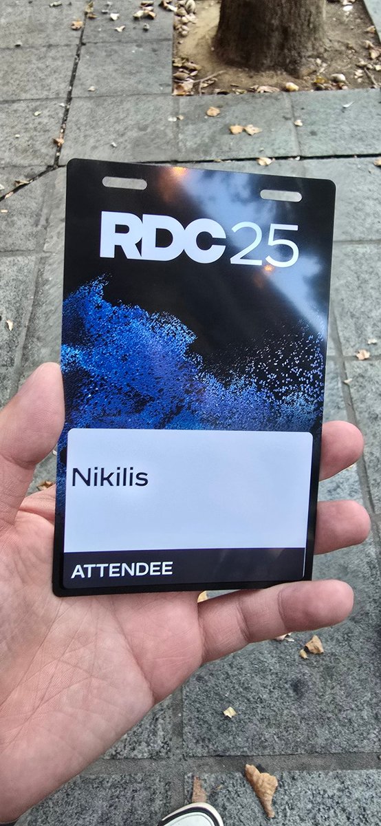 Just picked up my badge where you guys at #rdc25