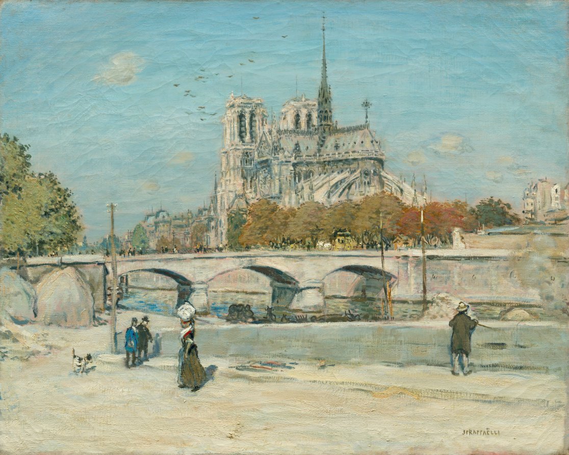 Notre Dame Seen from the Quai de la Tournelle clevelandart.org/art/1953.649