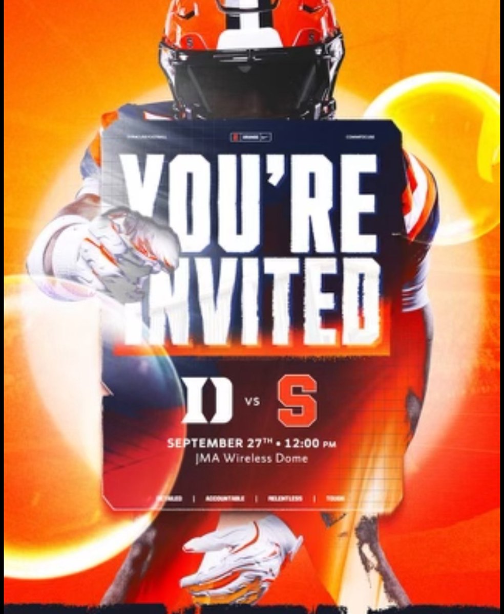 Thank you for the invite coach! <a href="/CuseFootball/">Syracuse Football</a>