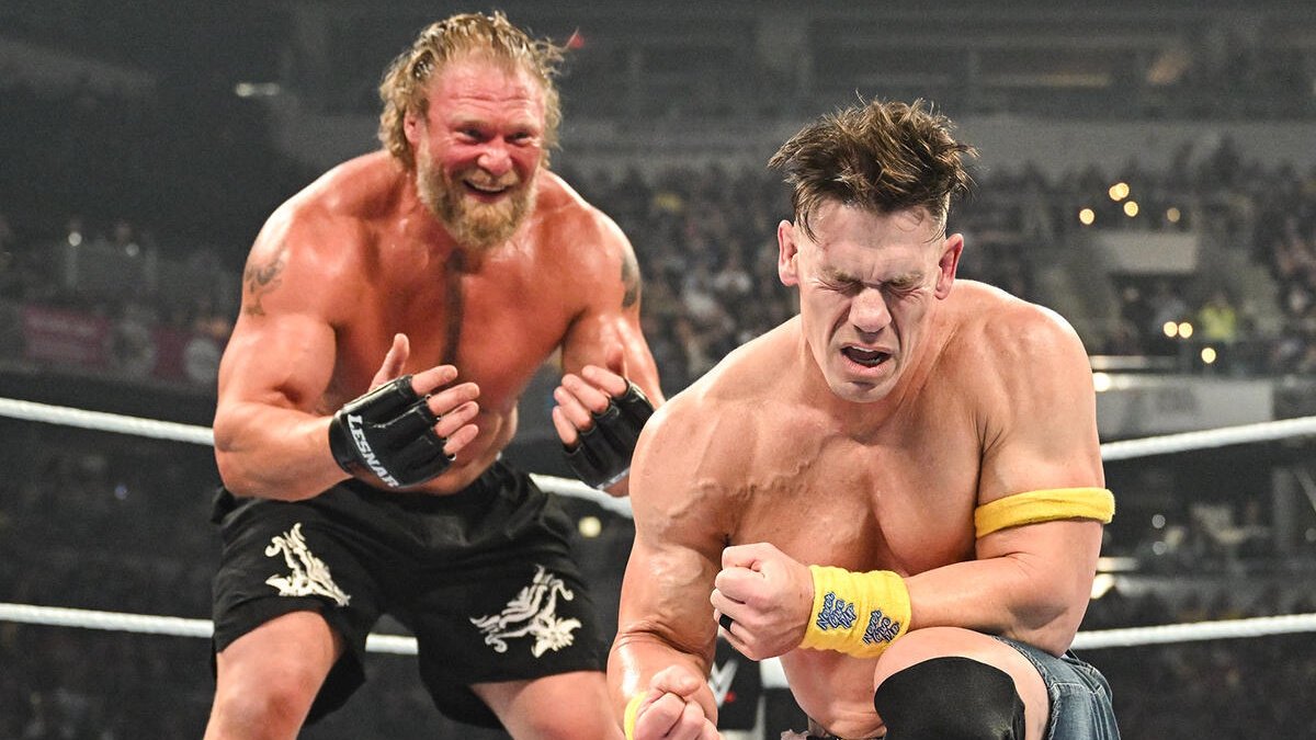 Imágenes del Lesnar vs Cena | @WrestleTalk_TV