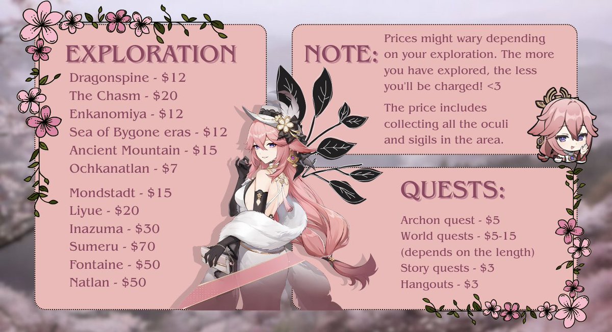 honpoong's tweet photo. .•°★ burnt out? lost interest in the game? or did you just come back and feel overwhelmed with the amount of new content?

well, not to worry!! i offer flexible and negotiable prices, quick realization time, special bundles and discounts, and more!★.°•

DM for services 🩷 https://t.co/EuWTAvaDm5