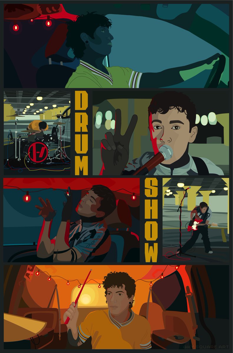 windupsouvenir's tweet photo. … *Show* 🥁
(I spent way too long on this, plz let it make you smile at  least.)
@twentyonepilots @joshuadun @tylerrjoseph #twentyonepilots #breach #drumshow #digitalart https://t.co/qKaGSOgtbk