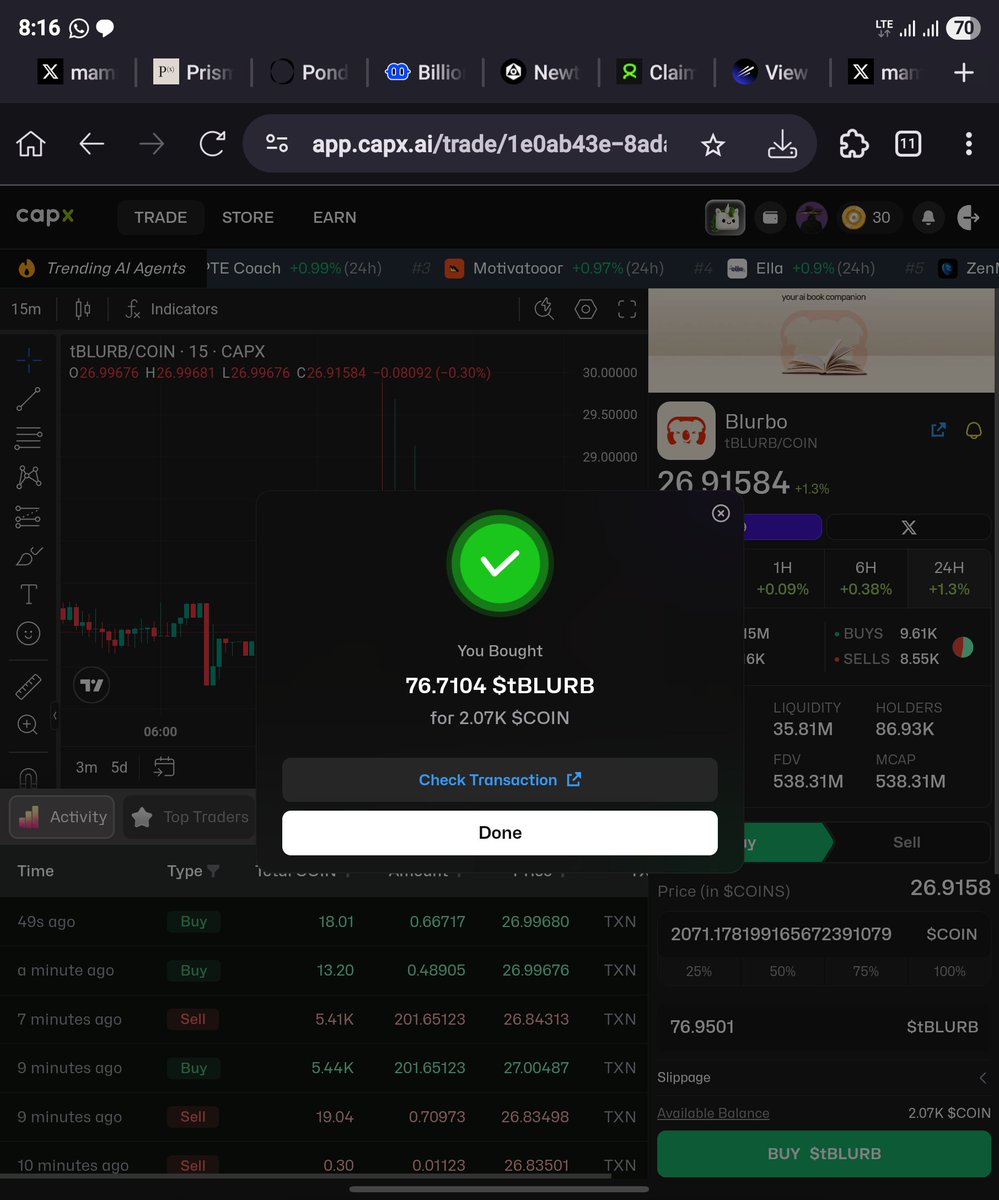 0xstardon's tweet image. Day 14 of capx Super App trading is complete. Not stopping till @0xCapx mainnet.

#Aiagent #CapxMainnet #CapxMovement