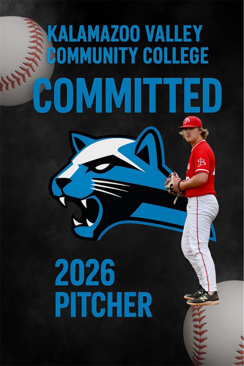 Austin_Beals26's tweet photo. I’m excited to announce my commitment to continue my academic and baseball career at Kalamazoo Valley Community College! Thank you to my family, coaches, and teammates for their support throughout this journey. https://t.co/0XKb5aGPhQ