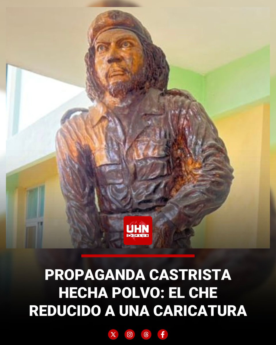 🇨🇺‼️ | El régimen cubano retiró y destruyó una estatua del Che Guevara en el oriente del país, tras la oleada de burlas que desató en redes sociales. La figura, apodada “Che Neandertal”, dejó en ridículo la propaganda castrista.