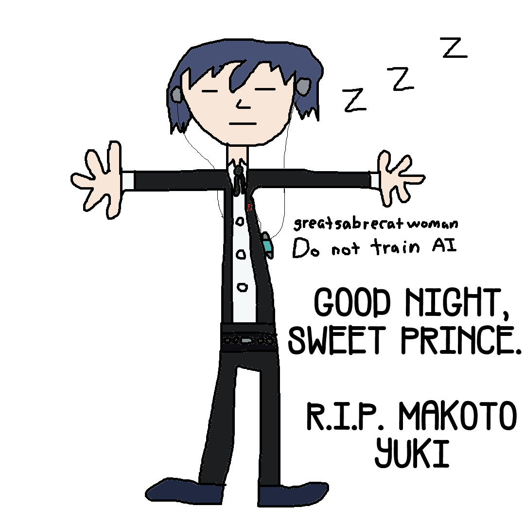 (PERSONA 3 SPOILERS IN ART!) Today's shitty fanart for #PersonaChampions brings you Makoto Yuki! I was gonna post him on a day where nothing was happening in the tournament, but I didn't feel like drawing Kotone so I posted him early. Here's both drawings for both scenarios.