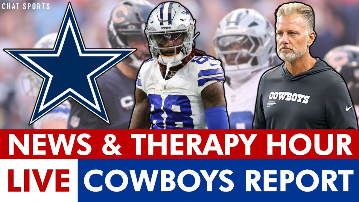 Therapy Hour is back on the Cowboys Report, along with CeeDee Lamb injury news, lots of Matt Eberflus talk and more 

WATCH: youtube.com/live/KdEKzElHW…

<a href="/ChatSports/">Chat Sports</a> <a href="/aydenparece/">Ayden Parece</a>
