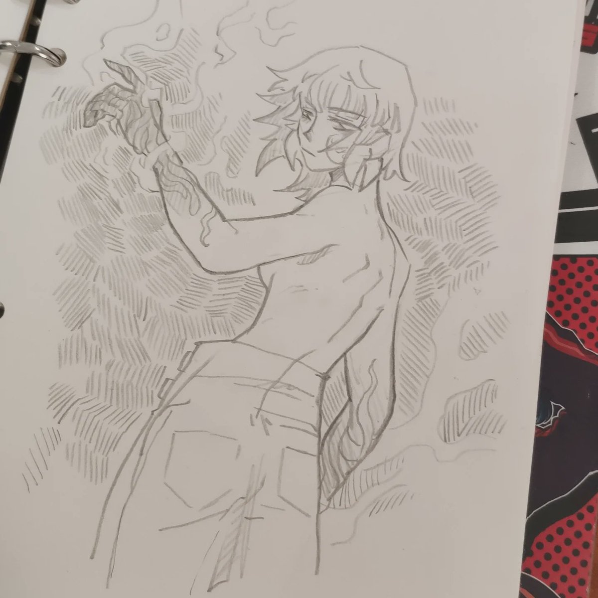 truejackart's tweet photo. A quick pencil sketch of my oc Eveline https://t.co/avXBT3Oy3l