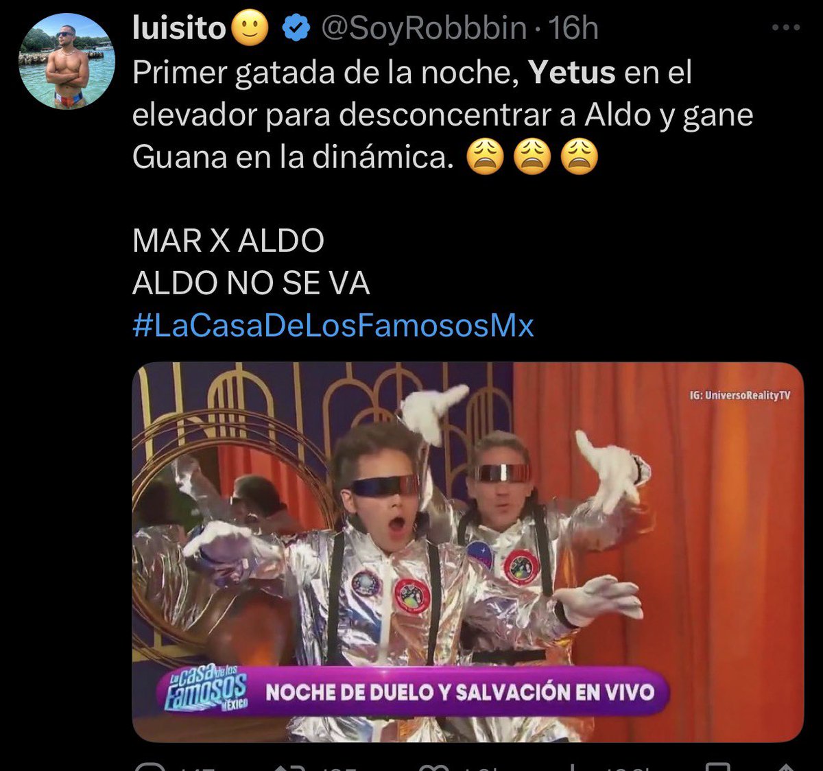 luis_gj's tweet photo. Si no meten al Yetus, la hacen de pedo. 

Si sí lo meten, también. 

Esta pinche gente incongruente y tóxica arruinó un programa chingón. https://t.co/CfuEczf2Z4