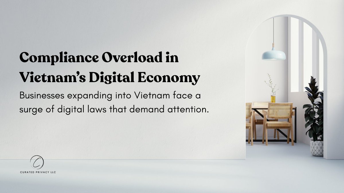 CuratedPrivacy's tweet photo. Vietnam’s new Law on Digital Transformation (LDT) adds layers to existing rules like the Personal Data Protection Law (PDPL). 
Businesses face rising compliance costs + risks.
We help streamline obligations.
#DataPrivacy #Compliance #VietnamLaw https://t.co/hMbwsSrW2R