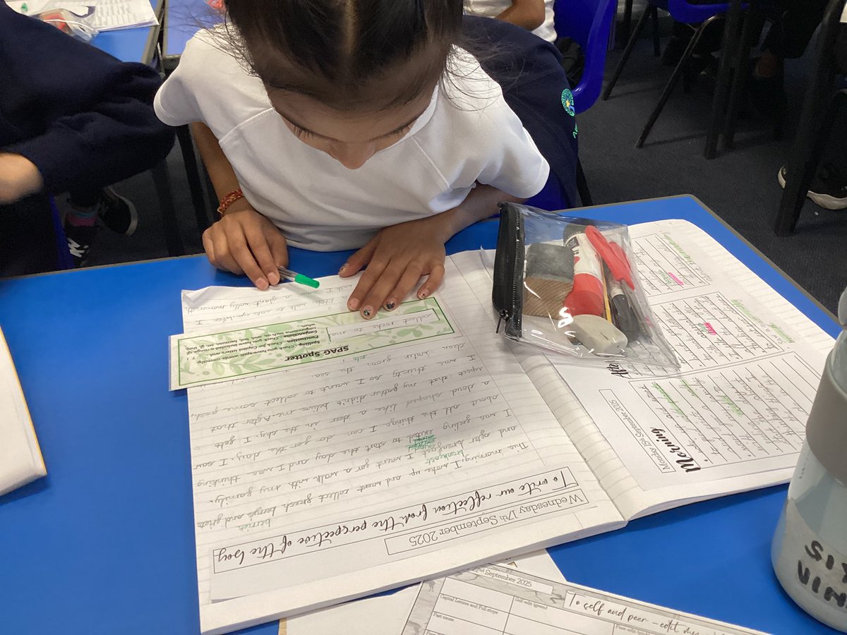In English, we have been learning to self edit our writing using our SPAG spotter. This helped us focus more clearly and improve our writing independently. I was so proud of 3SP! <a href="/AbbeyMead_TMET/">Abbey Mead Primary Academy</a> <a href="/Miss_Saujani/">Miss Saujani</a> #younglearners #independence #reflection
