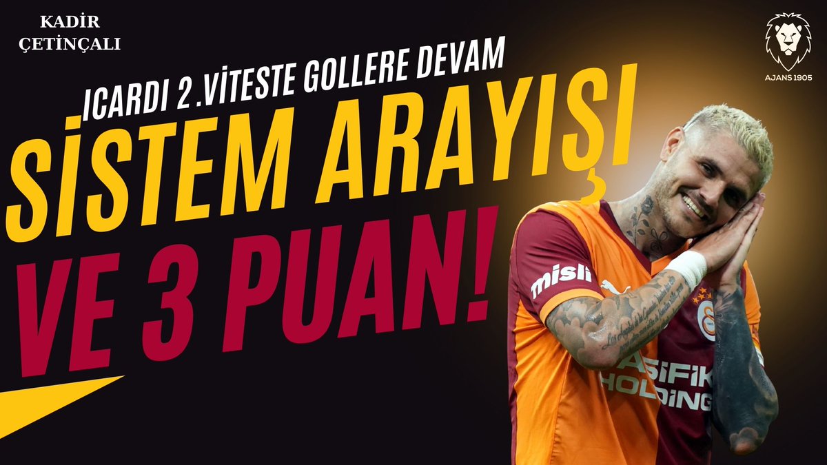 ajans1905's tweet image. Ajans 1905 #GSvKNY Canlı Yayını Başladı!

youtube.com/live/P32zDi3wO…

✅Okan Buruk Sistem Arayışında! Rahat 3 Puan
✅Mauro Icardi 2.viteste gollere devam
✅Torreira Füzesi! | Yunus Akgün Damgası
✅Singo | Uğurcan | Sane Performansı
✅"YAPI"nın Ardından
 Galatasaray - Konyaspor 3-1