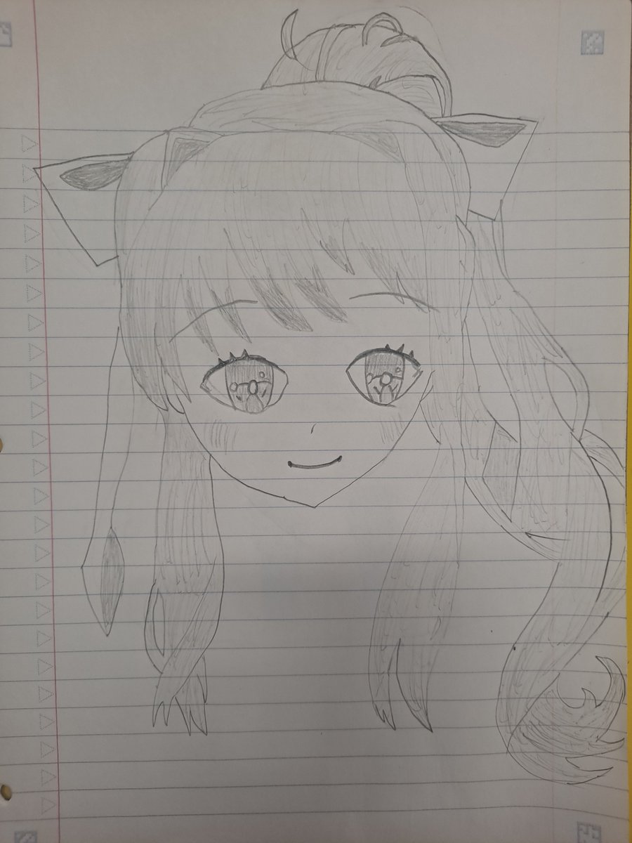 Tried to sketch Monika for her birthday and the eighth anniversary 🥳 #DDLC