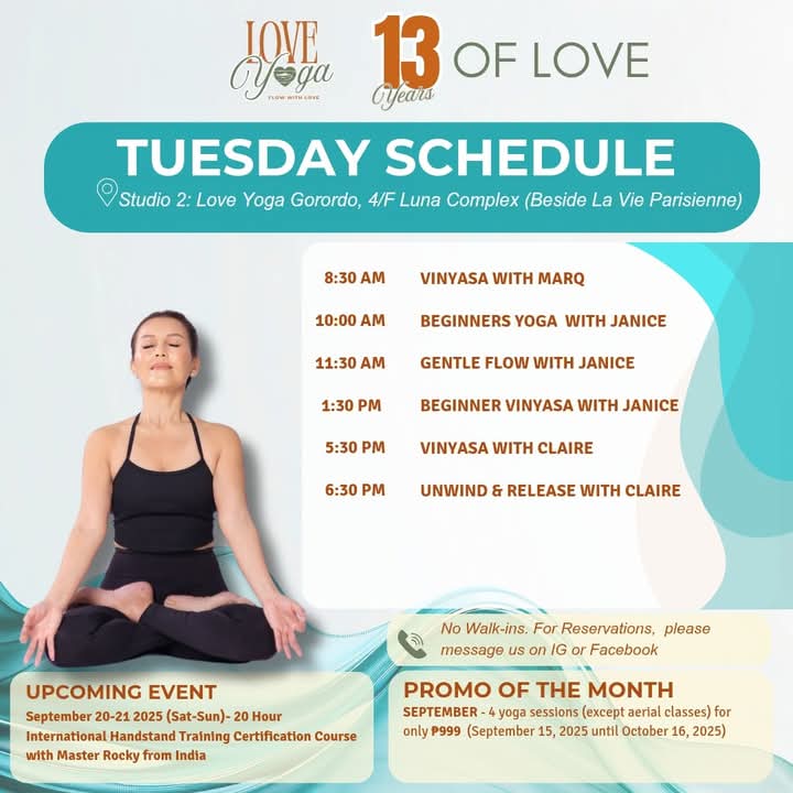 janicenitnit's tweet image. Join me TUE 10AM Beginners Yoga, 11.30AM Gentle Flow, &amp;amp; 1.30PM Beginner Vinyasa classes 💮  Love YOGA WORLD  🧘‍♀️🧘🧘‍♂️ Visit, like, and follow the page. Register, click the link. 👇Love &amp;amp; gratitude. ❤️ Namaste. 🙏 #beginnersyoga #beginnersvinyasa #gentleflow 
instagram.com/p/DO5VqbWCR8E/…