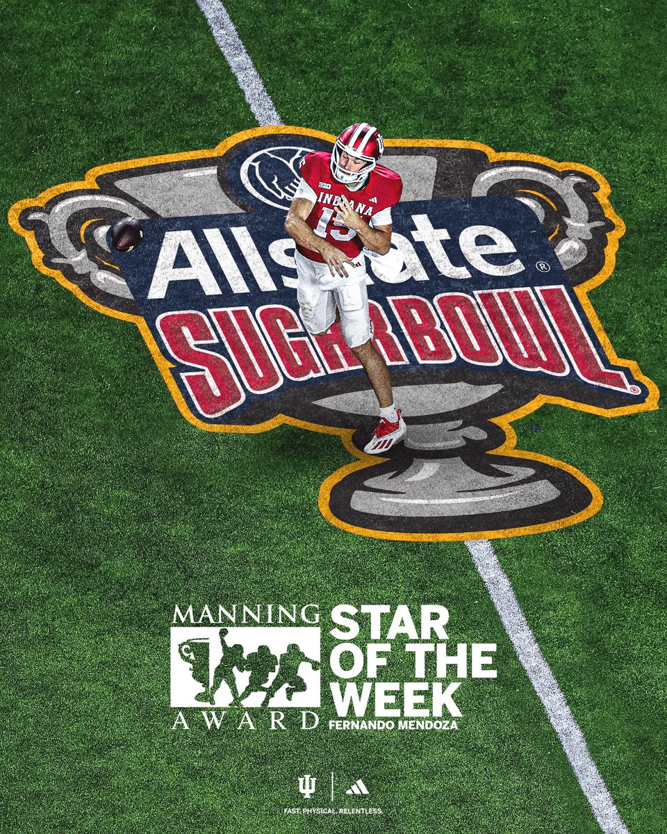 Another nod for Fernando Mendoza! 

Vote now for No. 15 to be the <a href="/ManningAward/">Manning Award</a> Quarterback of the Week. 🗳️ tinyurl.com/mrymra8p