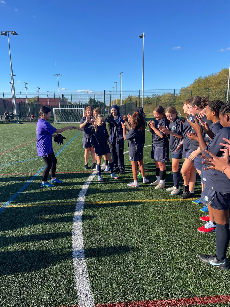 U13 Girls playing in their first league game this afternoon ⚽️ it was great to have so many Year 7/8s involved ☺️☺️ an 8-3 win to kick off with.. 👏🏻 MotM - voted for by BFS went Evie after her 3 goals ⭐️