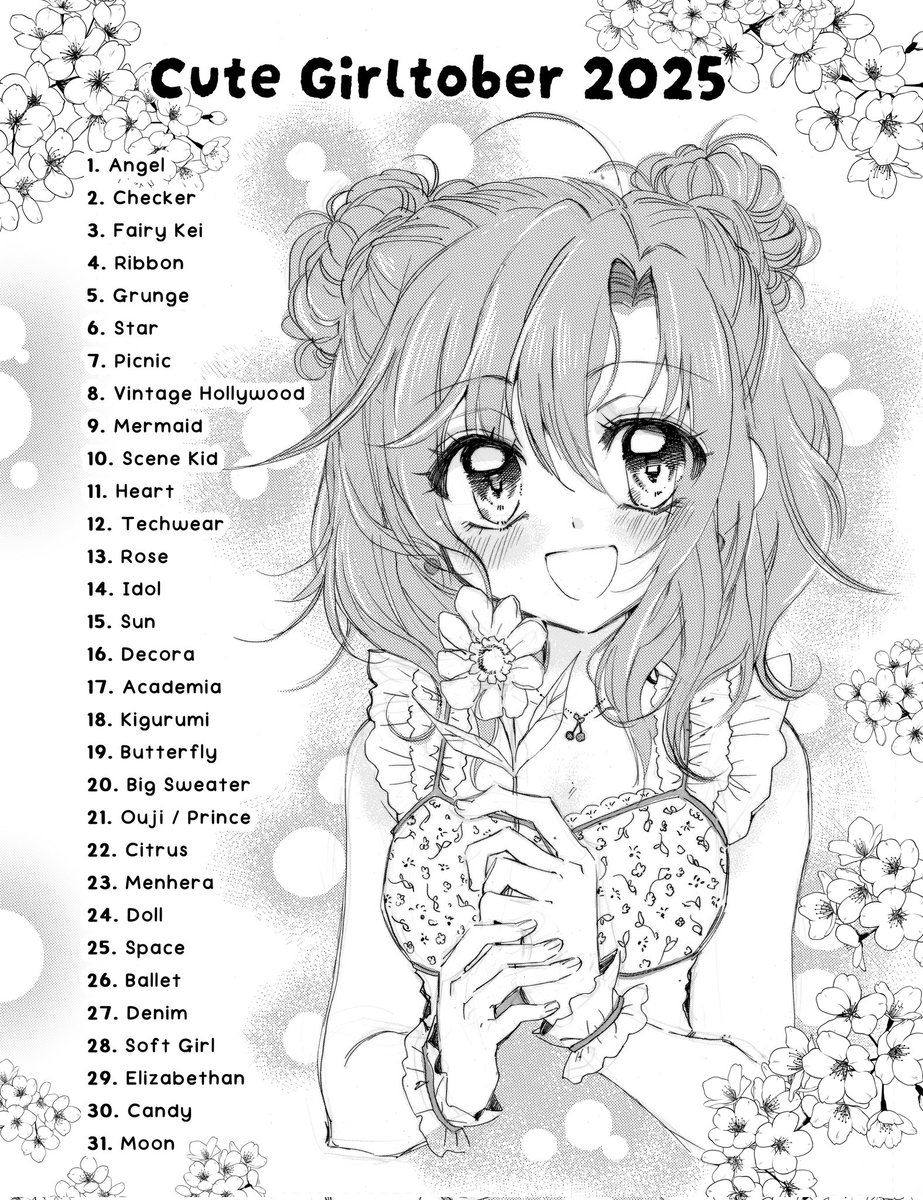 Cute Girltober 2025 is here!!! ✒️