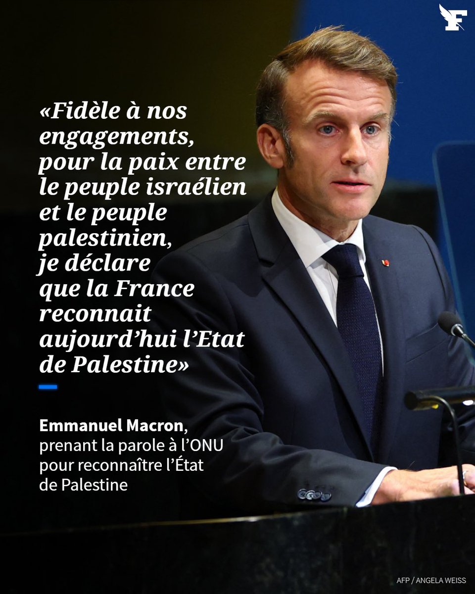 ❌Correction : Emmanuel Macron et l’Elysée reconnaissent l’État de Palestine, pas la France ni les Français. 😉