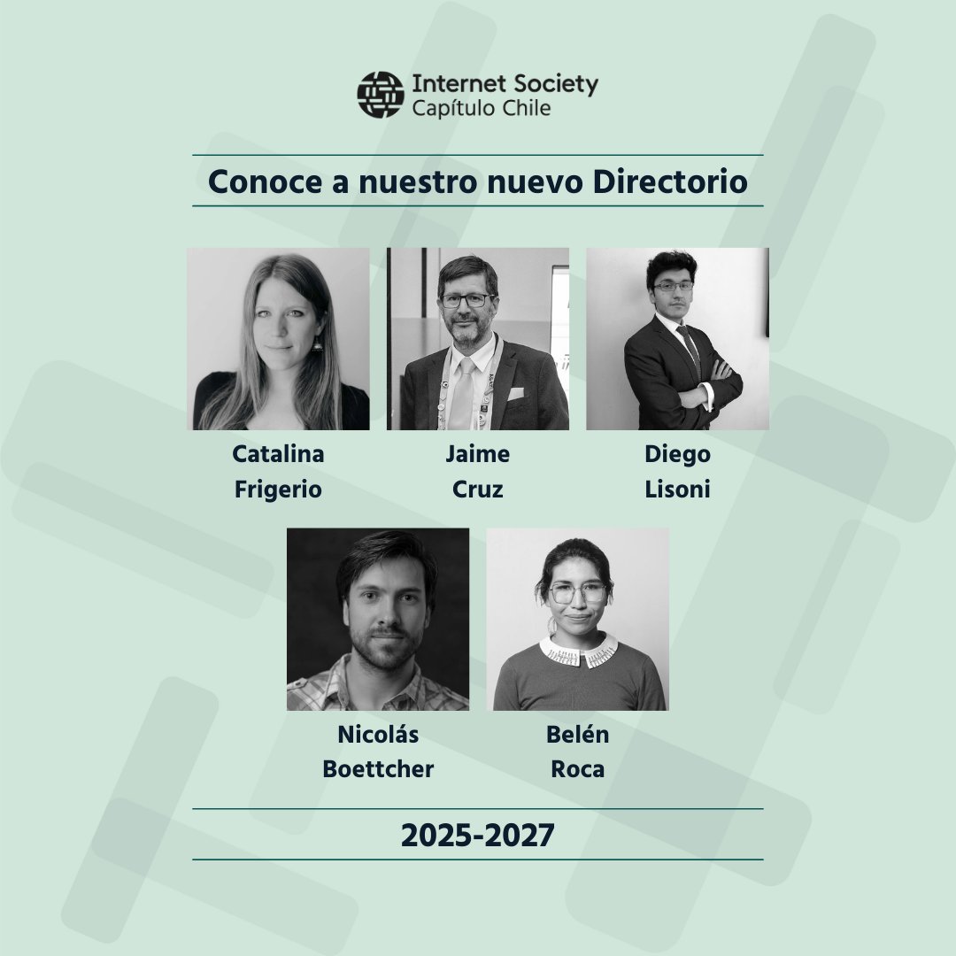 ¡Felicitaciones y una gran bienvenida al nuevo Directorio de Internet Society Capítulo Chile que asume funciones para el período 2025-2027! 👏 Les deseamos una gestión exitosa y colaborativa para seguir impulsando una Internet abierta, segura e inclusiva para todas las personas.