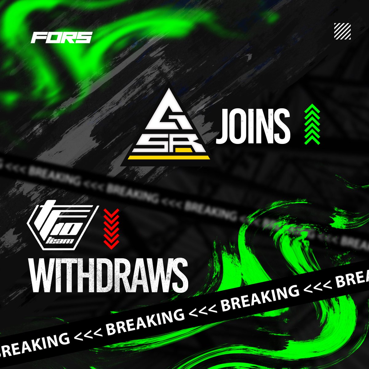 As of today <a href="/TeamTF10/">Team TF10 Esports</a> has withdrawn from the competition after 3 rounds scoring only 18 points. 

<a href="/GSR_F1/">Groundeffect Spec Racing eSports Team</a> has happily accepted the spot as the qualified 11th overall for the tournament. Excited to see what they can do for the final 7 rounds! 👏🏻