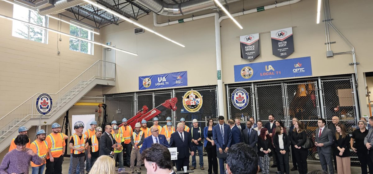 47Training's tweet image. SMART Local 47 apprentices on site at with our friends from UA71 for an announcement from Premier Ford &amp;amp; Mayor Mark Sutcliffe @fordnation @_MarkSutcliffe
