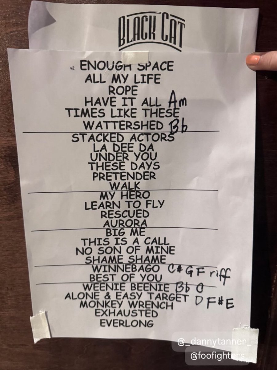 Este fue el setlist que tocó Foo Fighters, anoche en el Black Cat de Washington D.C.!