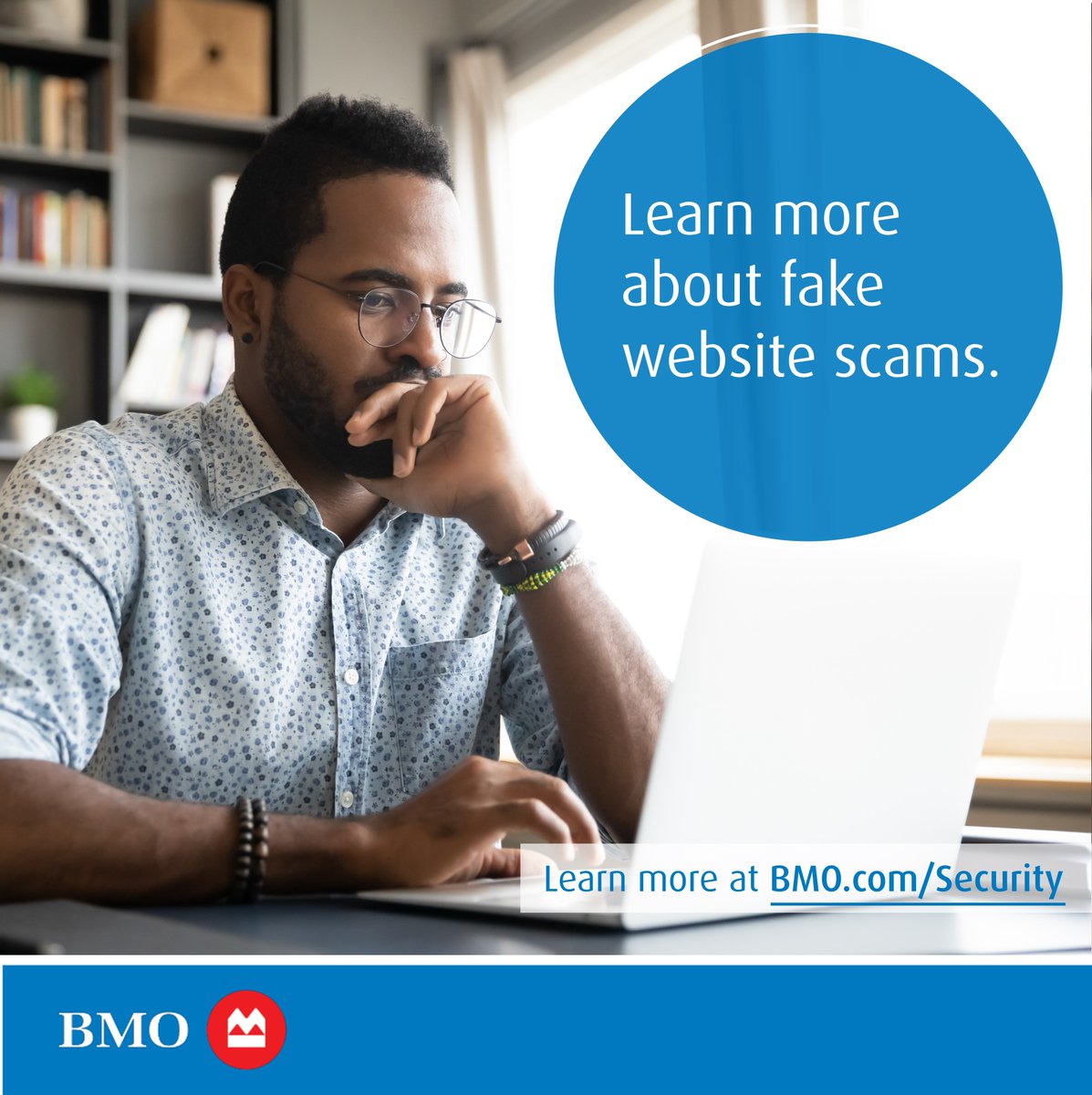 Adams_ToddB's tweet photo. Be cautious before opening any links you receive over text, email or phone. Fraudsters are impersonating companies to try to trick individuals into clicking links to fake, malicious websites. Learn more: https://t.co/jrddNwRpZq #ProudToWorkAtBMO https://t.co/TbLGJcW0ii