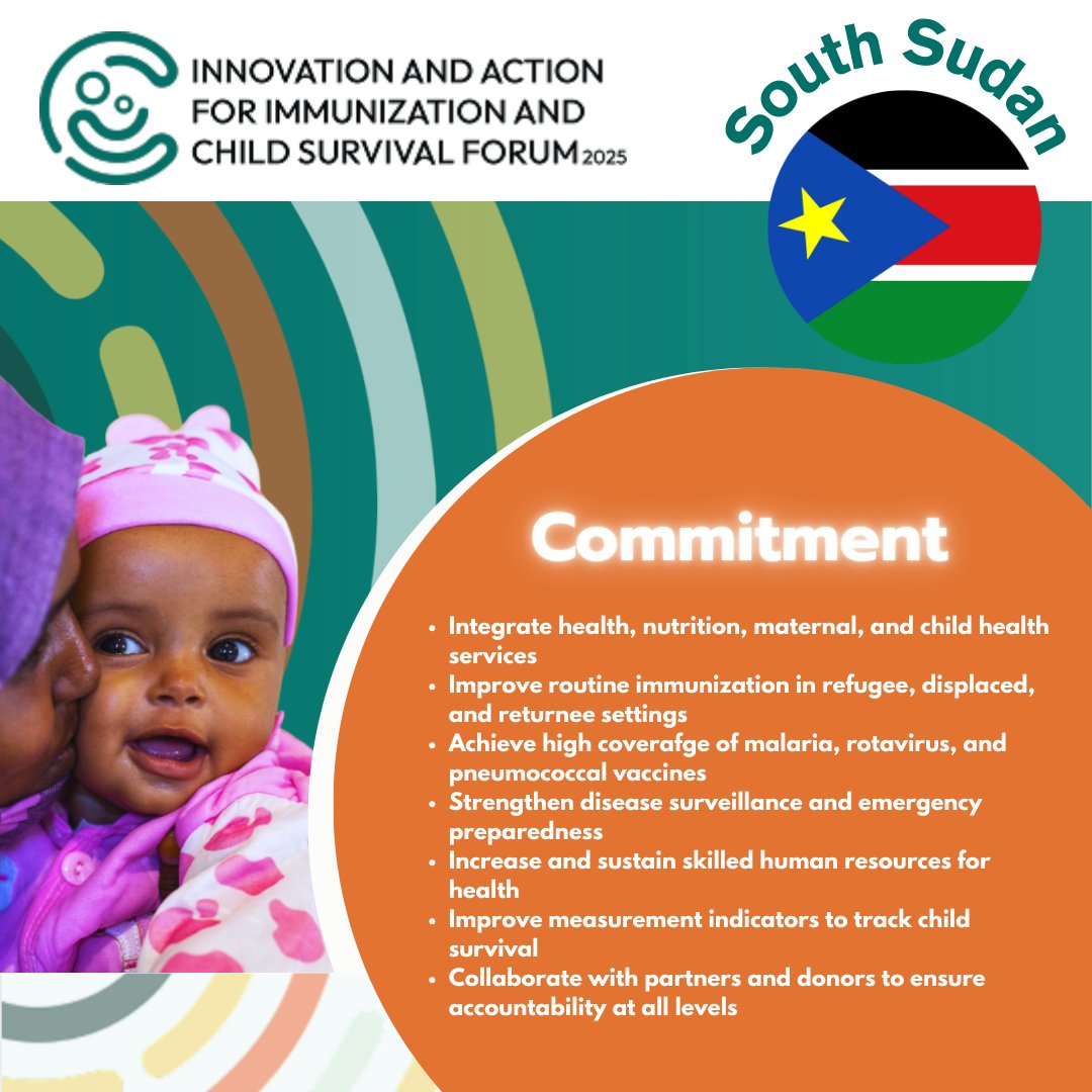 It's #UNGA80 &amp; we are reminding the world of the stellar #ChildSurvivalAction commitments countries made at the #ChildSurvivalForum in #Mozambique in July 2025   

Bravo #SouthSudan <a href="/MoHRSS2011/">Ministry of Health Republic of South Sudan</a>👉 childhealthforum2025.com/#outcome 

#GoalKeepers2030 <a href="/AECID_es/">AECID</a> <a href="/GatesAfrica/">Gates Foundation Africa</a> <a href="/FundlaCaixa/">Fundación ”la Caixa”</a>