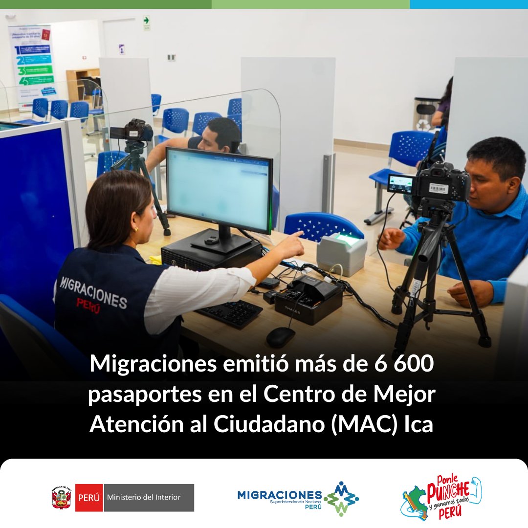 #NotaDePrensa |  Ciudadanos pueden reservar una cita hoy mismo para tramitar su pasaporte en el <a href="/CentrosMAC/">Plataforma MAC - Perú</a> Ica  sin necesidad de dirigirse a Lima o Arequipa.

✅ Más info aquí 👉 gob.pe/es/n/1250838 

#MigracionesPerú🇵🇪 más cerca de ti 💪