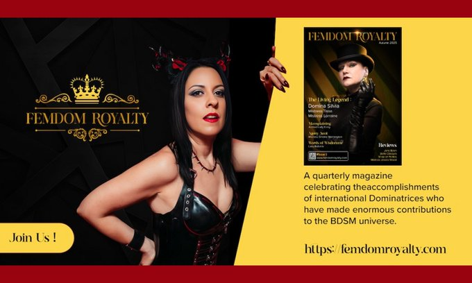 <a href="/_LadyBellatrix_/">LADY BELLATRIX 🇫🇷 PARIS FEMDOM</a> Launches ‘Femdom Royalty’ Mag, Lifestyle Blog ow.ly/f91e50X0u6J <a href="/FemdomRoyaltyHQ/">Femdom Royalty 👑Issue 1 available now!</a> <a href="/domina_silvia/">Domina Silvia</a> <a href="/MsLorraineLDN/">Queen Lorraine - MY OF IS 50% OFF! 💙</a> <a href="/MistressTissa/">Mistress Tissa</a>
