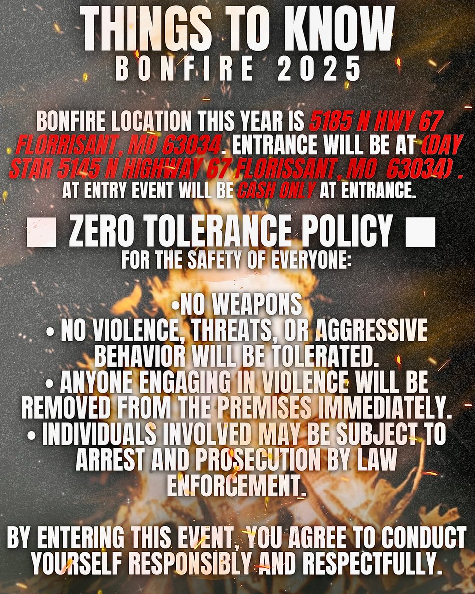YoBeejay's tweet photo. BONFIRE 2025 ! https://t.co/yV7zcZ4foY