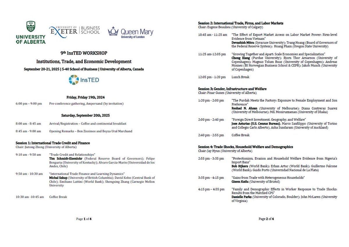 It was wonderful being part of InsTED Workshop in Edmonton! Many thanks to the organizers <a href="/BeyzaMarchand/">Beyza Ural Marchand</a> <a href="/LiuRunjuan/">Runjuan Liu</a> <a href="/BenZissimos/">Ben Zissimos</a> <a href="/EugeneBeaulieu/">Eugene Beaulieu</a> for putting together such a thoughtful and engaging program.