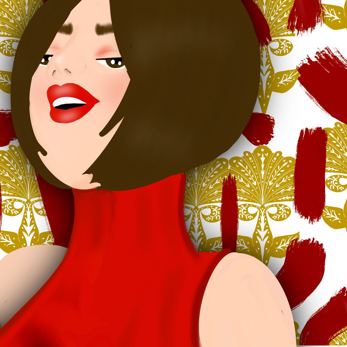 Woman and Pattern tweet media