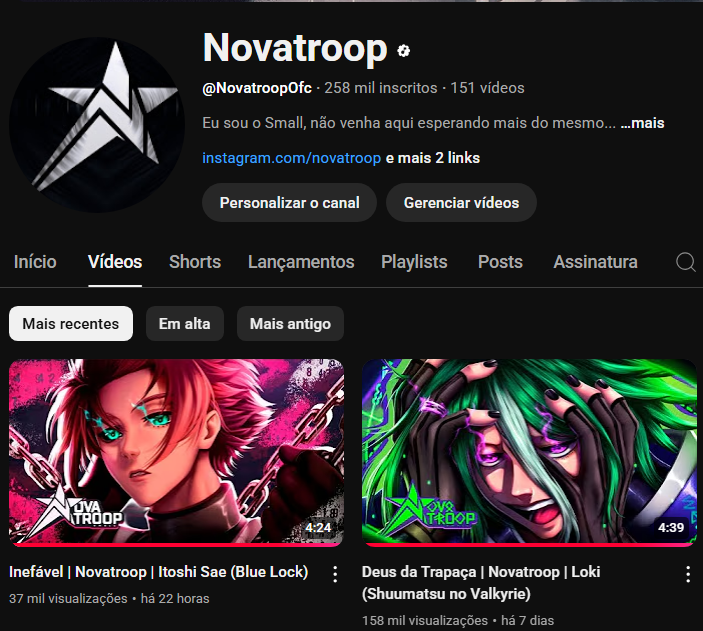 small_troop's tweet photo. Oi, me chamo João Victor, conhecido como Small do canal Novatroop.
Tenho 21 anos, e faço músicas inspiradas em temas da cultura geek, te convido a vir conhecer! 🤓 https://t.co/GjXU8g7BZx