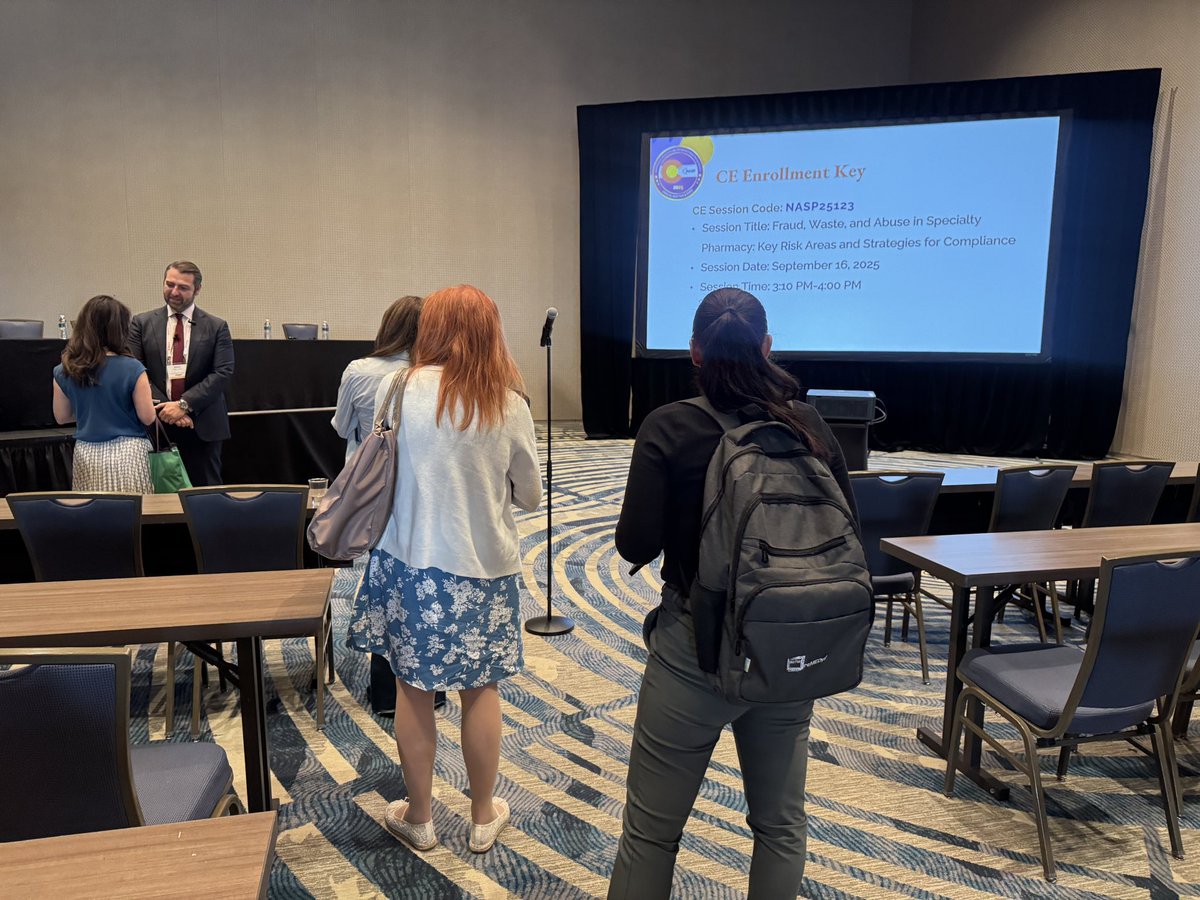 S_PolyEsq's tweet photo. Post-presentation conversations are the best part. Great Q&amp;A after my #NASPAnnual2025 session on Fraud, Waste &amp; Abuse. Thanks @NASP! https://t.co/9eqxwqj83m