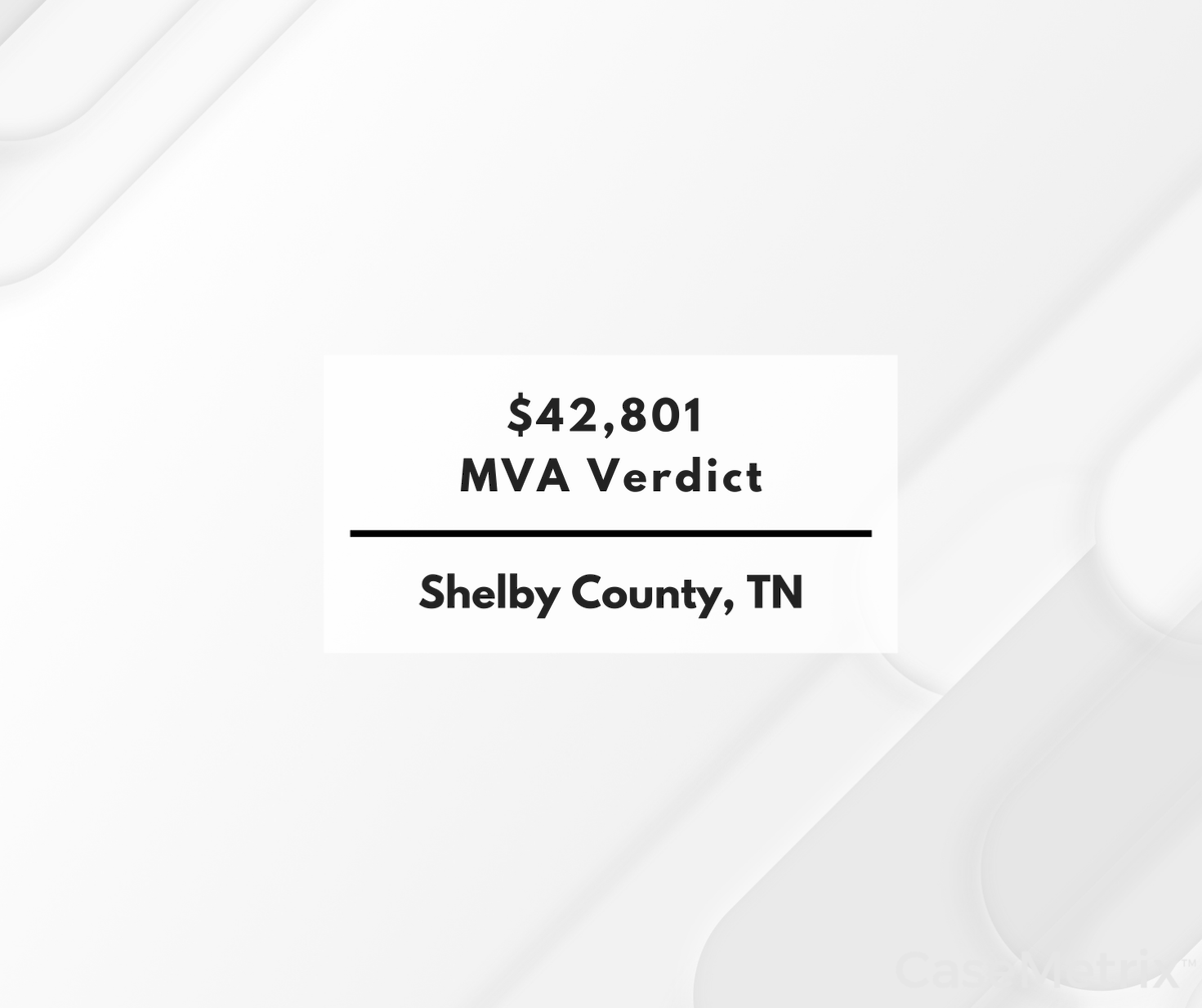 CaseMetrix's tweet image. Plaintiff&apos;s injuries were soft tissue, which she treated with a chiropractor. 

Login here to search for this case: ow.ly/miIi50X0rSg

Interested in learning more &amp;amp; want a free demo of the database? Contact us here: ow.ly/jqFI50X0rSh